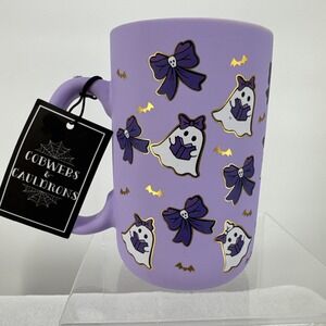 Cobwebs‎ And Cauldrons Lavender  Ghost And Bow Soft Matte Mug